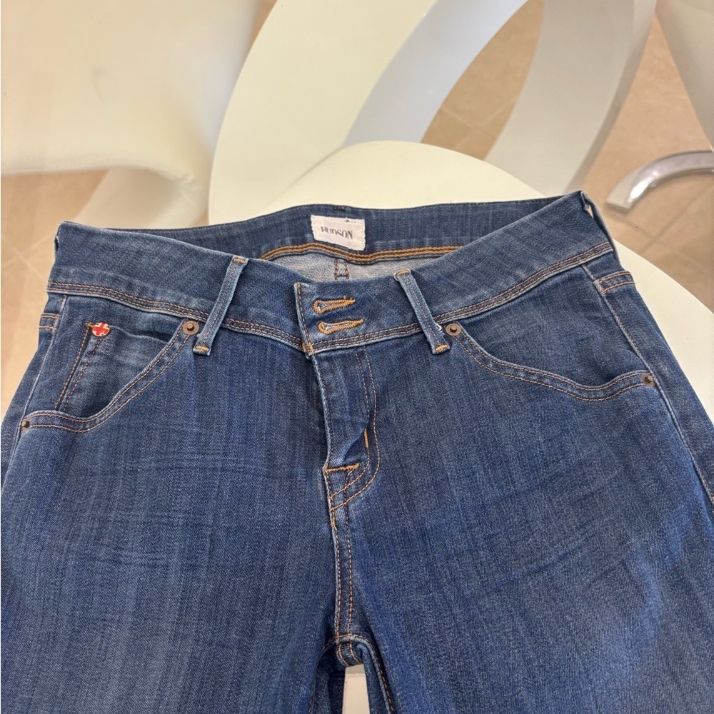 H&M Dark Blue Straight Leg Women's Hudson Jeans Bootcut Low Rise - Picture 7 of 7